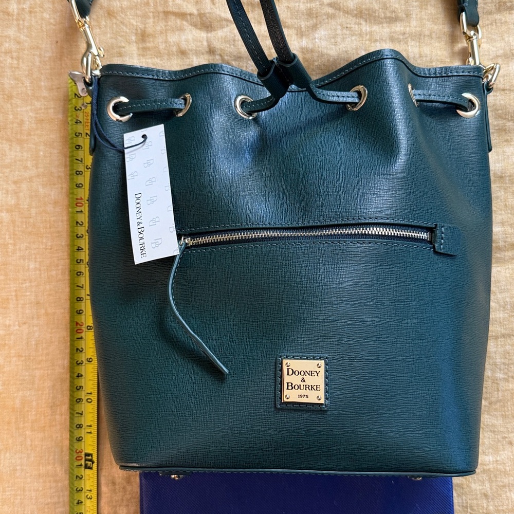 Dooney & Bourke drawstring saffiano bucket Bag - Picture 3 of 17